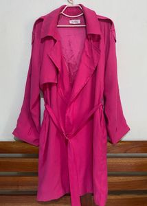 Stylish Pink Trench Coat
