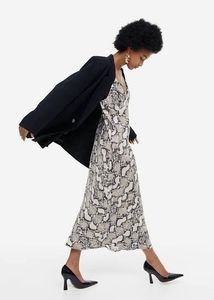 Snakeskin Print Slip Dress