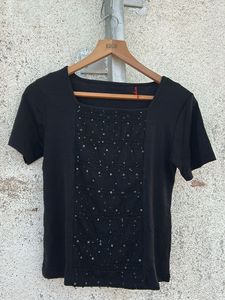 Black Embellished Top