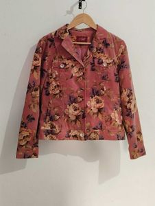 Vintage Crocodile Floral Print Jacket