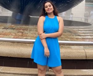 Blue Cutout Jumpsuit