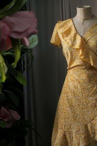 Urbanic Floral Yellow Dress