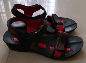 Women’s Black &amp; Red Sandals