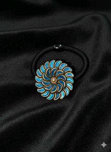 Blue Flower Hair Tie