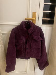Plush Purple Cropped Jacket