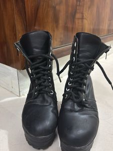 Black Buckle Boots