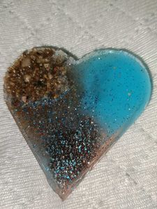 Ocean Heart Resin Decor