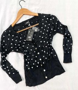 Pinterest H&amp;M Heart Print Cardigan D