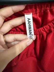 Red crop top with back tie