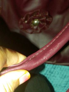 Small Size Burgundy Maroon Brownish Handbag/ Tote