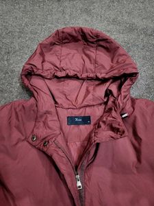 Maroon Hooded Jacket