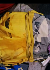 Beautiful Japanese Satin 💛 &amp; Grey Colour Saree