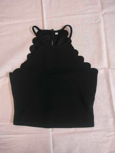 Black Lace Crop Top