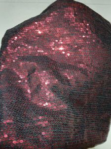 Sequin Fabric - Red &amp; Black