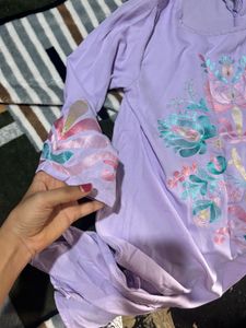 Elegant Lavender Kurta Set