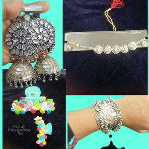 Silver Oxidized Jewelry Set