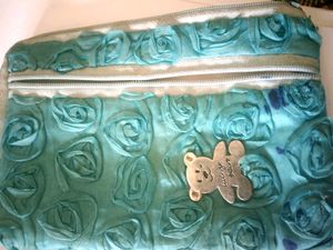 Blue Colour Roses Design Wallet