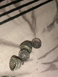 Silver Tone Statement Earrings