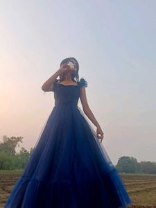 Navy blue gown With Pocket 💫