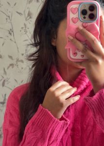 Hot Pink Knit Sweater