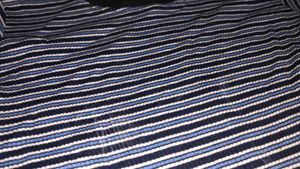 Blue Striped Ribbed Top