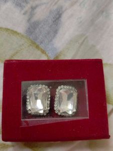 Sparkling Diamond Earrings With Free Shipping...