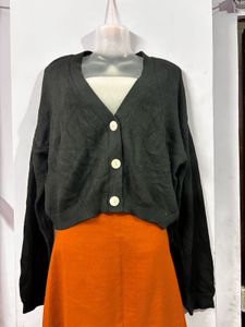 Yellow Knit Cardigan