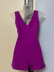 Purple Sleeveless Romper