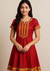 Red & Gold Kurta Festive Wear