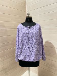 Made In Germany Floral Print Tie-Neck Blouse