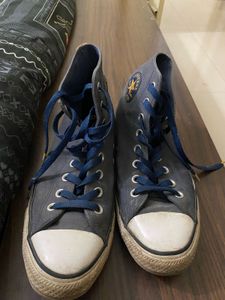 Converse Blue Leather Shoes
