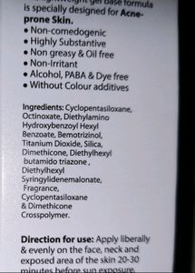 Brand New Sunscreen - Silicon Acne UV Gel Spf 50