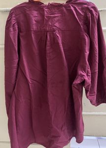 Burgundy Embroidered Blouse