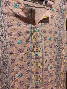 Pink Floral Print Kurta Dress