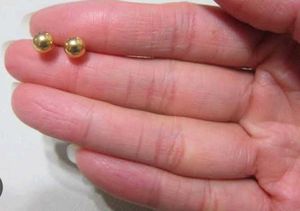 Golden Ball Stud Earrings 😍