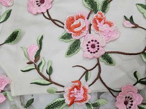 Floral Embroidered Mesh Top