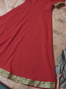 Red Flared Gown