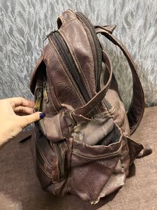 Vintage Faux Leather Backpack