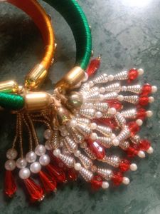 Kundan Work Bracelet/Rakhi