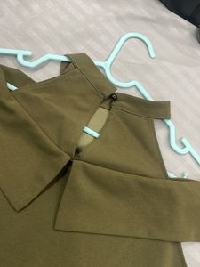 Olive Cold Shoulder Top