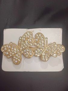 Butterfly Hair Clip with Pearls