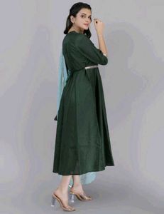 Elegant Green Kurta With Dupatta