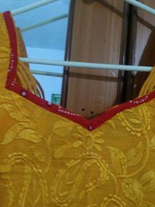 Yellow Embroidered Kurta