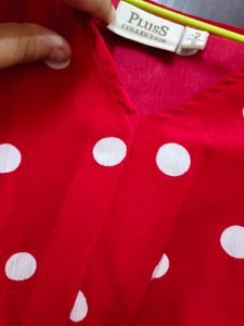 Red Top With Polka Dots ❤️