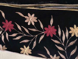 Embroidered Velvet Vest