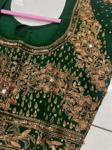 Green Embroidered Blouse 👚