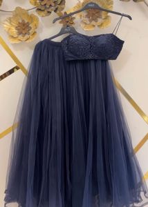 Elegant Navy Blue Lehenga Choli