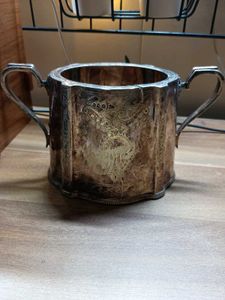 Vintage silver plated sugar pot
