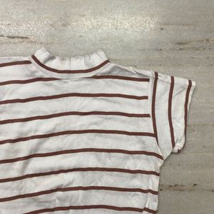 Striped High Neck
