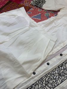 White Embroidered Pant Suit